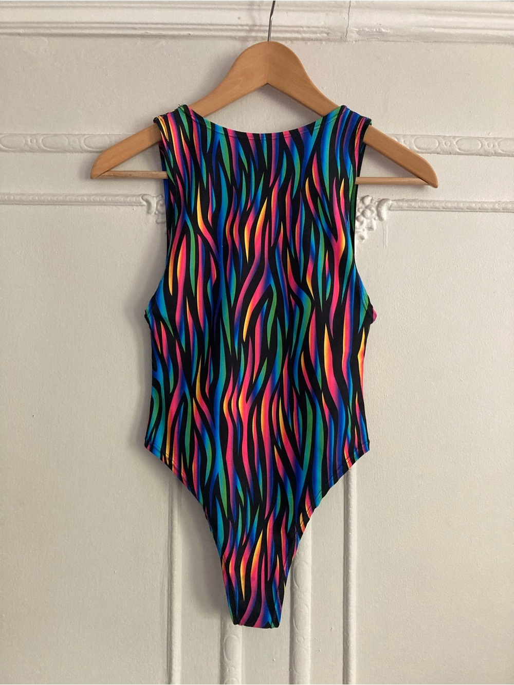 Freedom Rave Wear Multicolor Wave-Print Women's Bodysuit